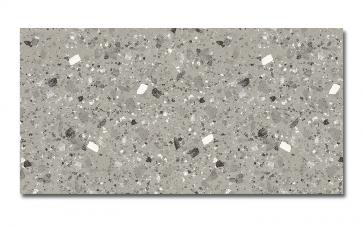 Spritzschutz Küche Hartschaumplatte Terrazzo Stein Grau