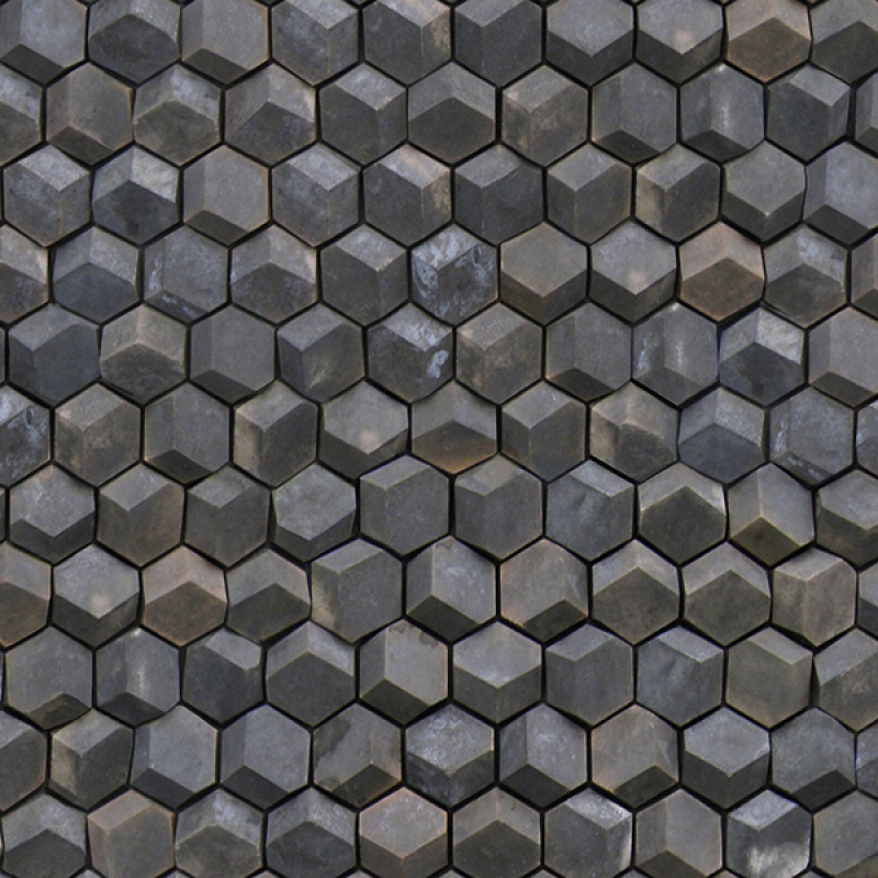 Küchenrückwand Hexagon Marmorsteine