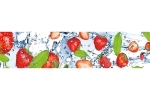 Küchenrückwand Acrylglas Erdbeeren Splash