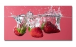 Spritzschutz Küche Acrylglas Erdbeeren Wasser Splash